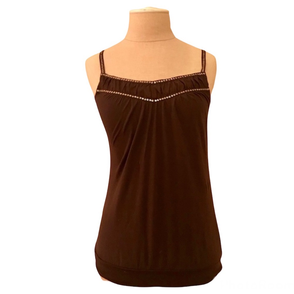 [Express] Brown Tank Top with Sequins